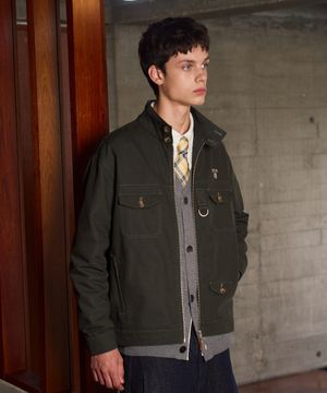 하이넥 워크웨어 점퍼 카키