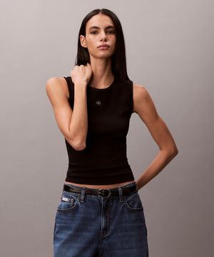 여성 우븐라벨 베이비립 컷아웃 탱크 47F246G UB1