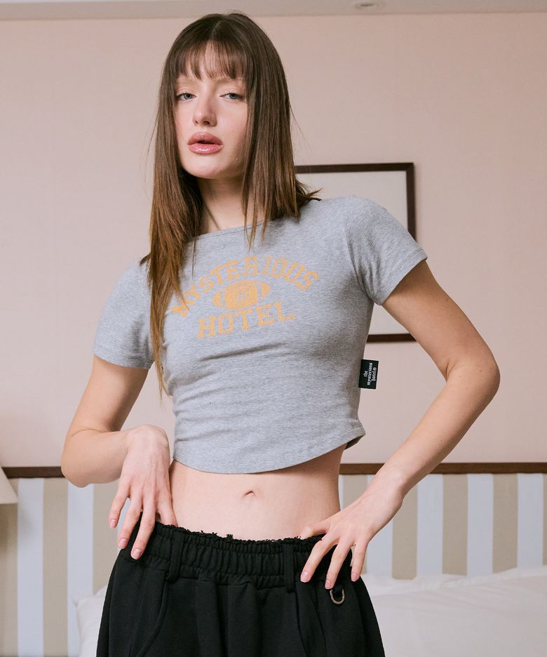 RUGBY U LINE T-SHIRT [GREY]