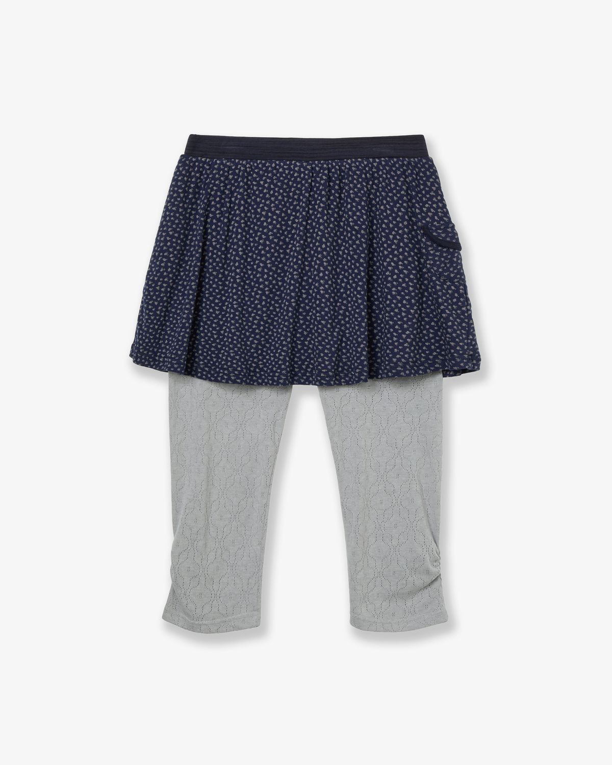 에이이에이이(AEAE) FLOWER SKIRT LEGGINGS [NAVY]