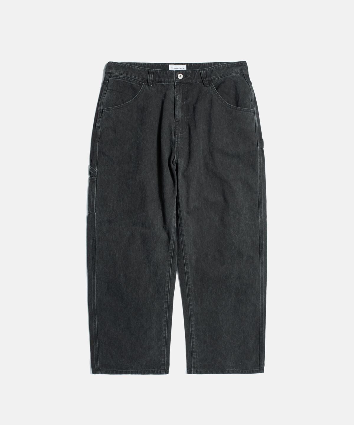 에스피오나지(ESPIONAGE) Vintage Cotton Painter Pants Washed Black