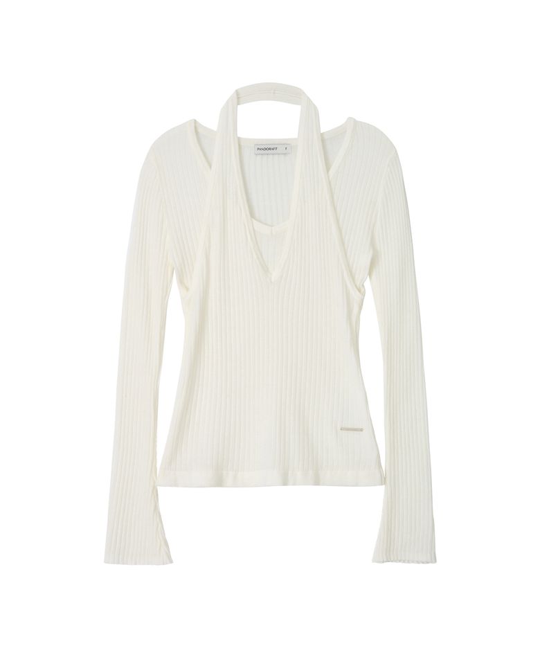 Halter Layer Top (ivory)