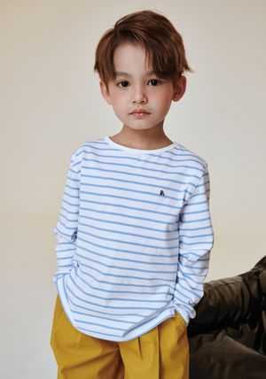 BA13TS01SB 스카이블루 스트라이프 긴팔 티셔츠