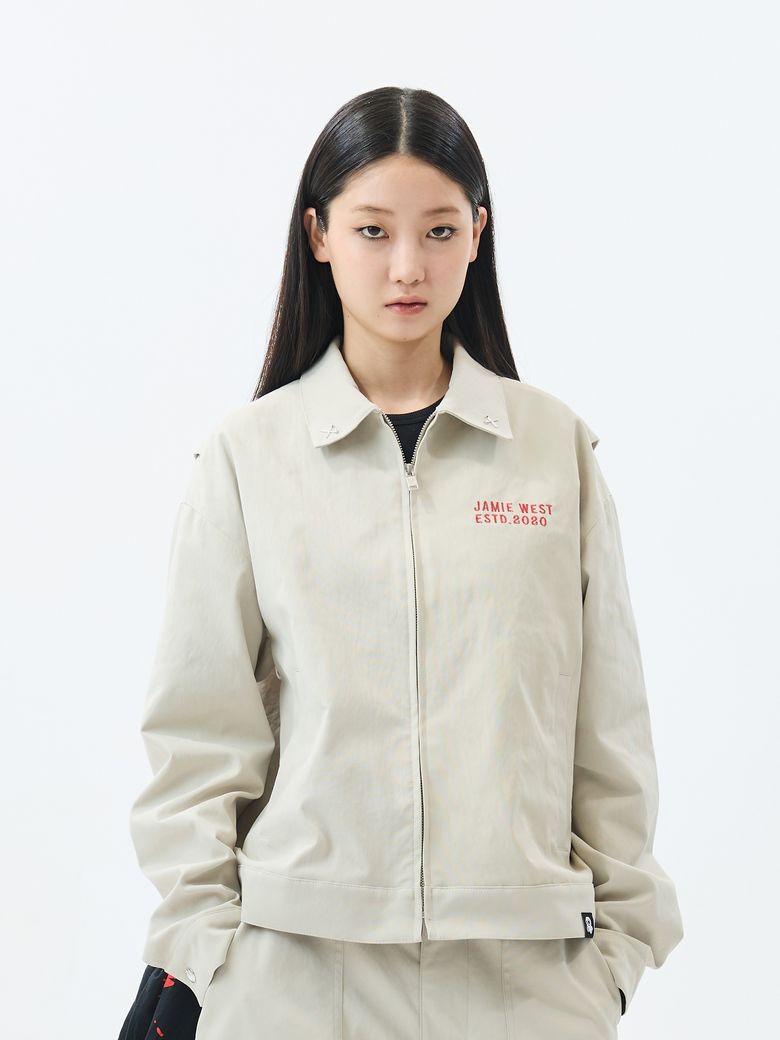 메탈 카라포인트 워크자켓 (베이지)