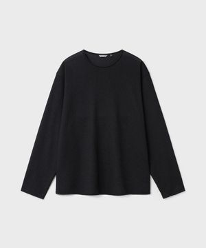 에센셜 시어 롱 슬리브 - 블랙