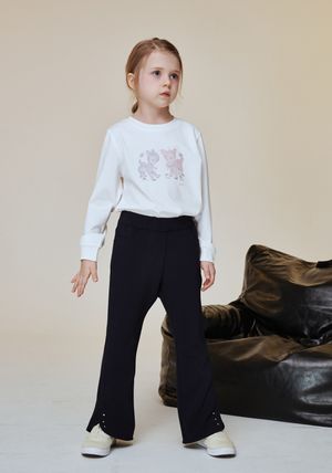 BA14TS01WT 럭키 밤비 화이트 티셔츠