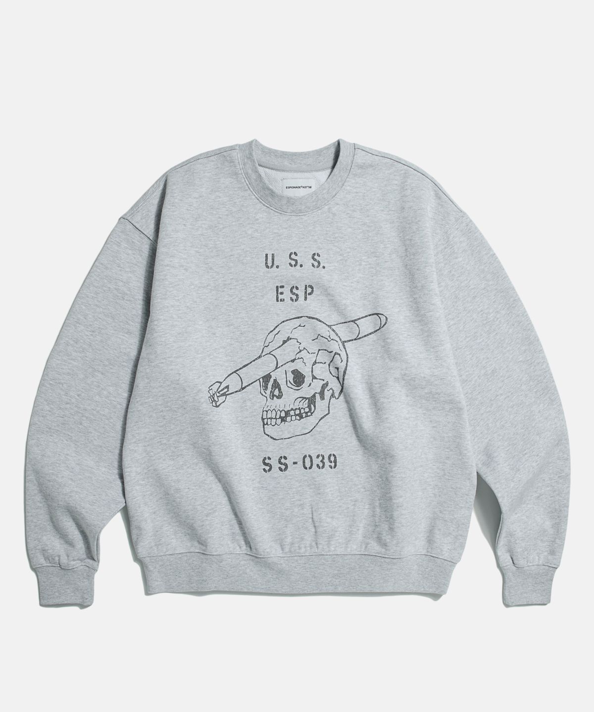 에스피오나지(ESPIONAGE) U.S.S. Heavyweight Sweatshirt Grey