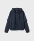 그리드 슬리브 후디 집업 - 네이비