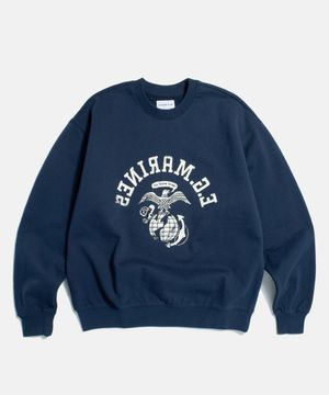 Travis Marines Heavyweight Sweatshirt Navy