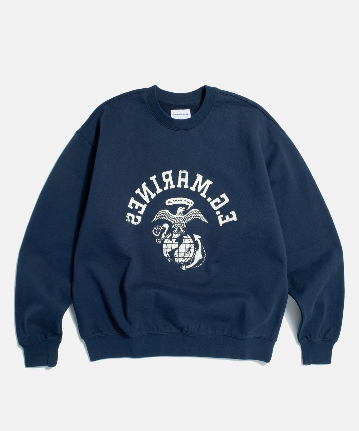 에스피오나지(ESPIONAGE) Travis Marines Heavyweight Sweatshirt Navy