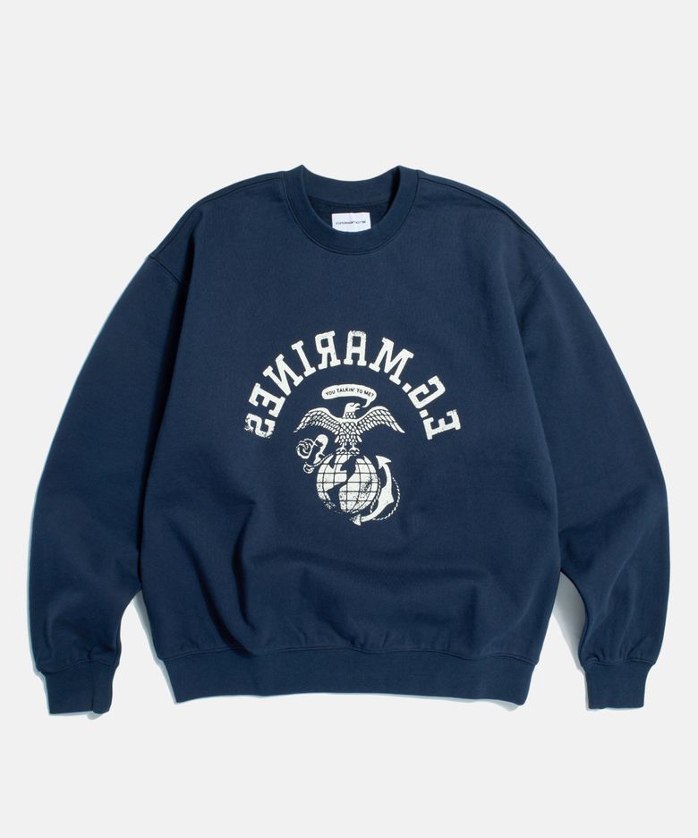 Travis Marines Heavyweight Sweatshirt Navy