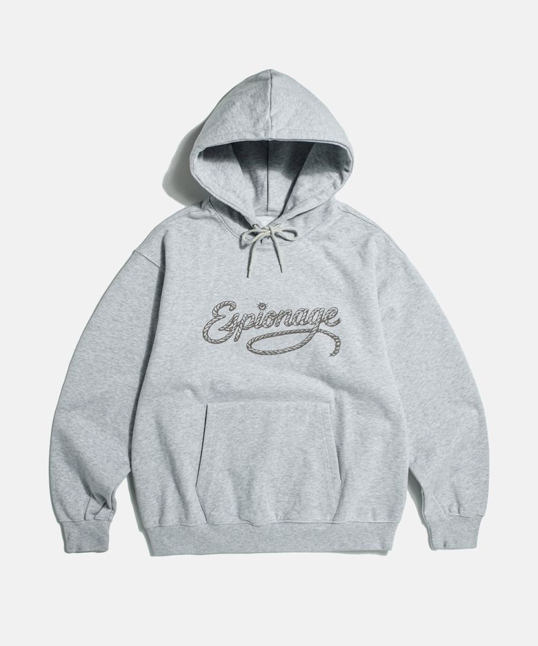 Cowboy Rope Logo Heavyweight Hoodie Grey