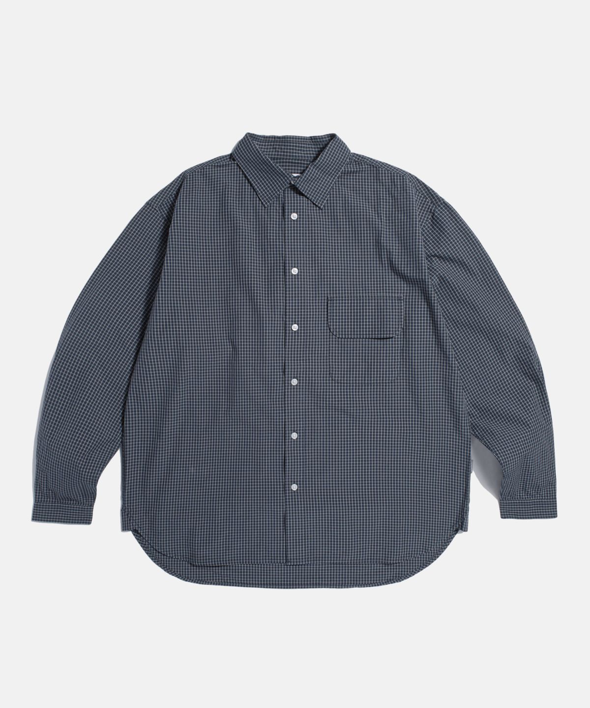 에스피오나지(ESPIONAGE) Multi Check Flap Pocket Shirt Navy