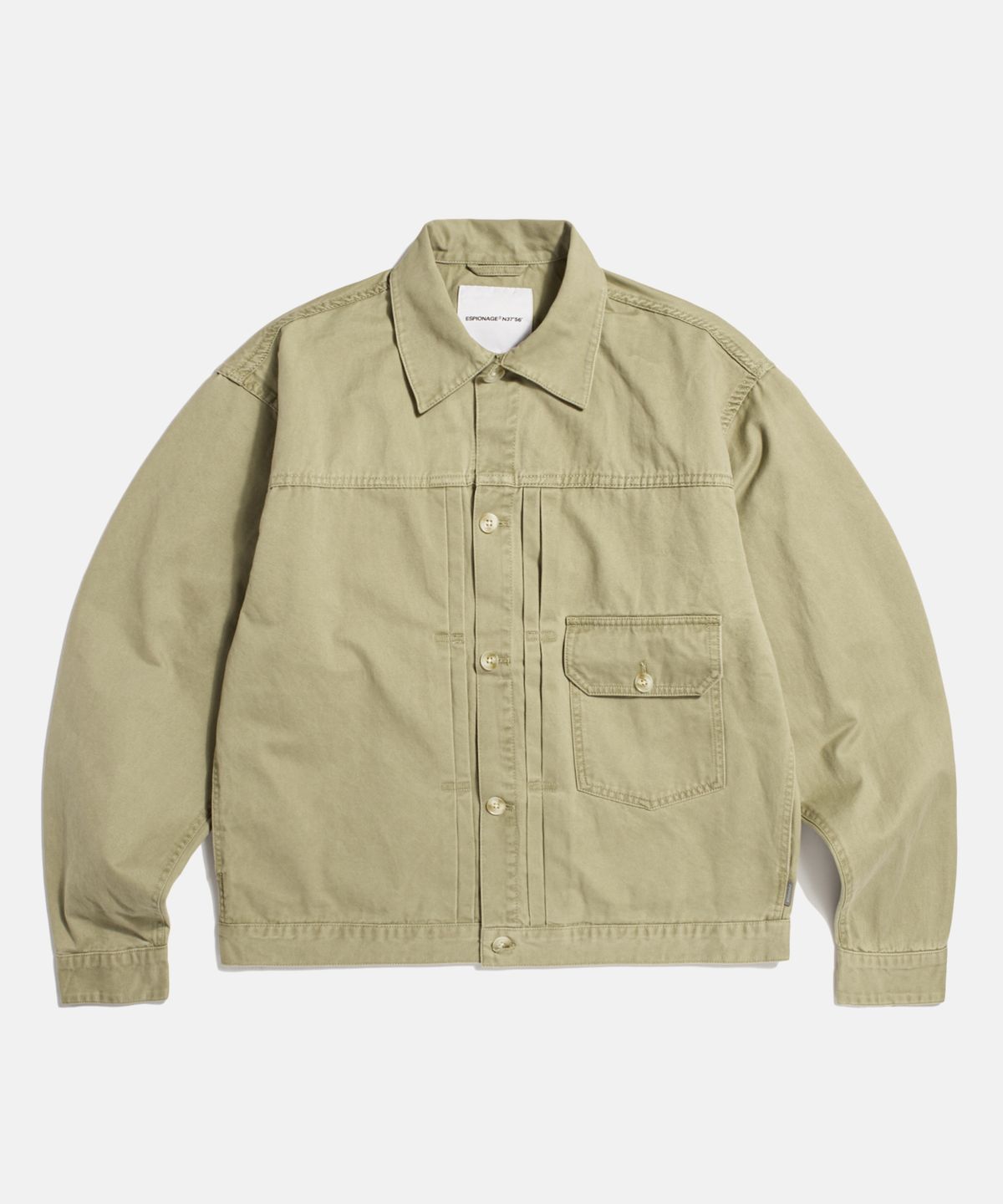 에스피오나지(ESPIONAGE) Type 1 Washed Cotton Trucker Jacket Beige