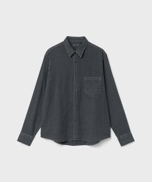 치코 셔츠 - 다이드 차콜 체크