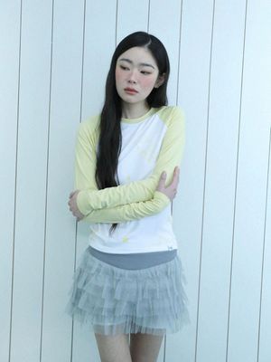 스타 래그런 티셔츠(옐로우)