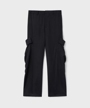 어반 드레이프 카고 팬츠 - 블랙