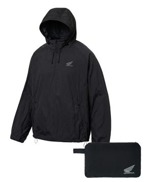 Speed Run Nylon Packable Anorak Black