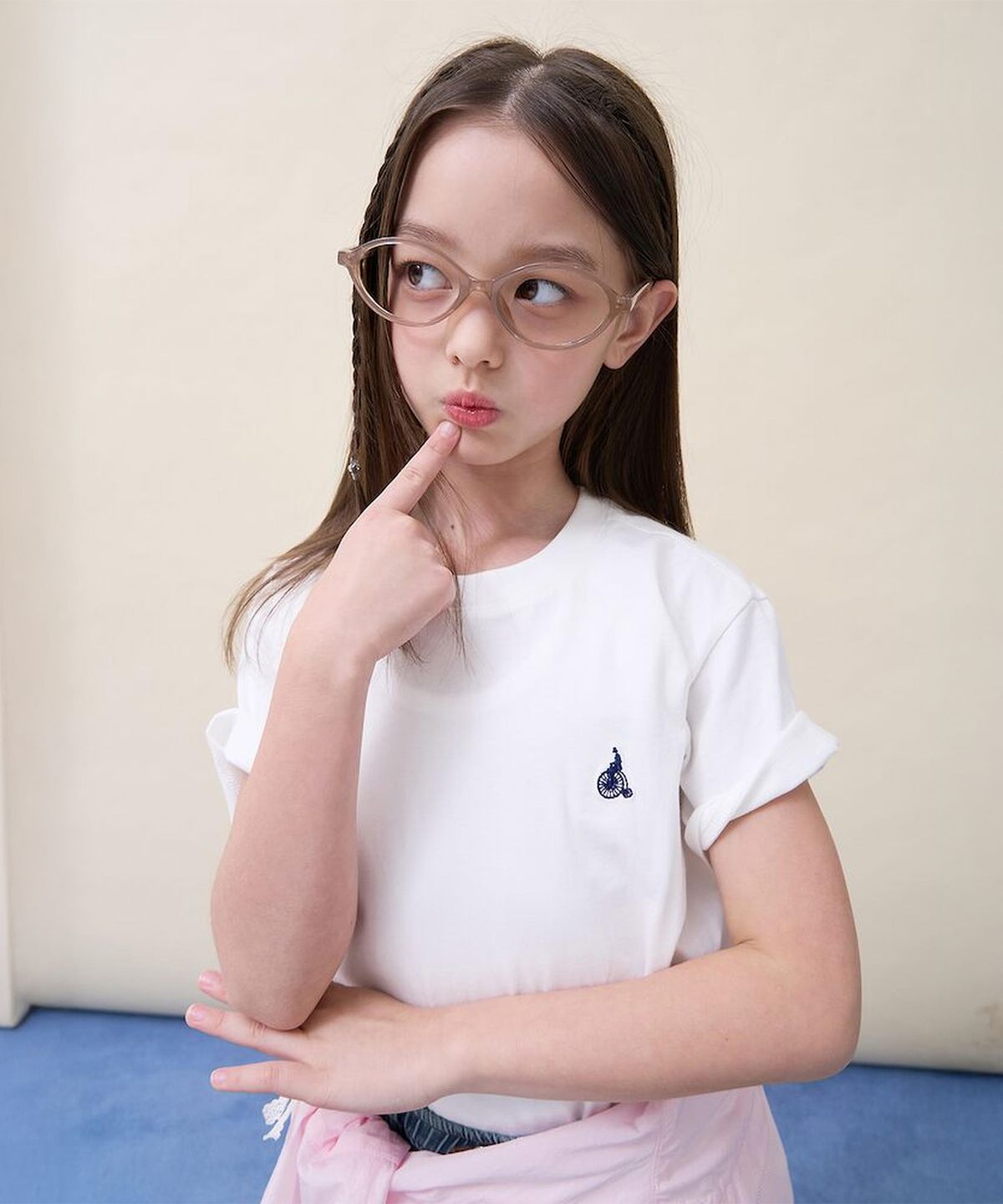 빈폴 키즈(BEANPOLE KIDS) [Essential] 수피마 베이직 반소매 티셔츠 - 아이보리 (BI6242UE10)
