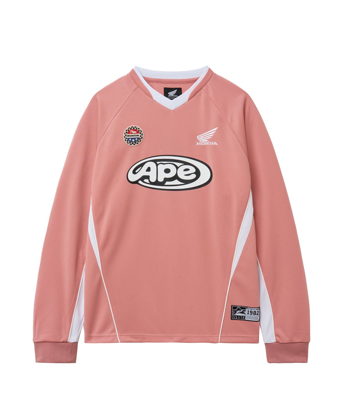 핍스 모터사이클(PHYPS MOTORCYCLE) Mesh Series Logo Long Sleeve Coral