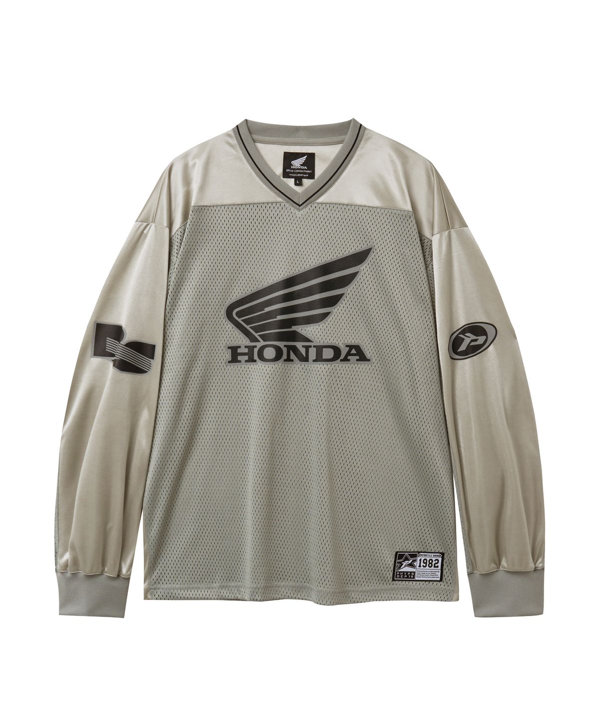 핍스 모터사이클(PHYPS MOTORCYCLE) Original Wing Logo Mesh Long Sleeve Gray