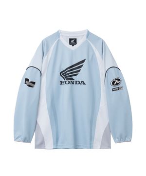 Motorcycle Jersey Long Sleeve Light Blue