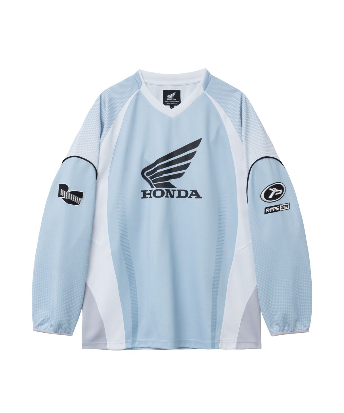 핍스 모터사이클(PHYPS MOTORCYCLE) Motorcycle Jersey Long Sleeve Light Blue