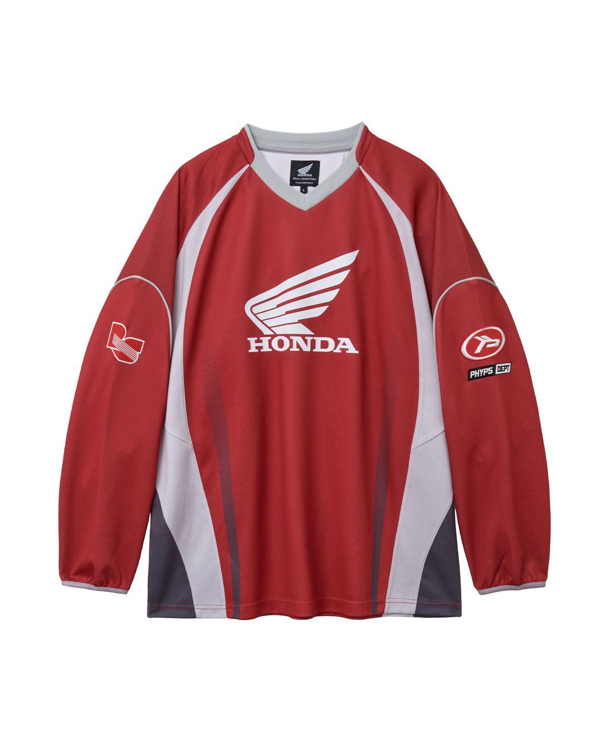 핍스 모터사이클(PHYPS MOTORCYCLE) Motorcycle Jersey Long Sleeve Red