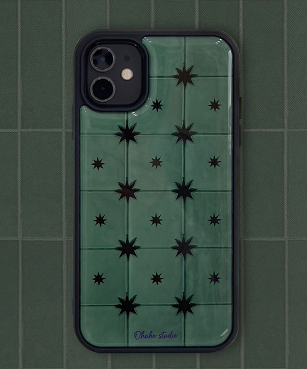 오하호 스튜디오(OHAHO STUDIO) Vintage Green Phone case (에폭시/글라스/맥세이프글라스)