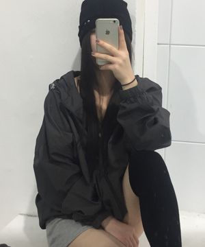 쉘오버 윈드 브레이커 차콜