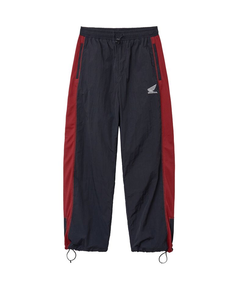 Nylon Mesh Block Pants Black