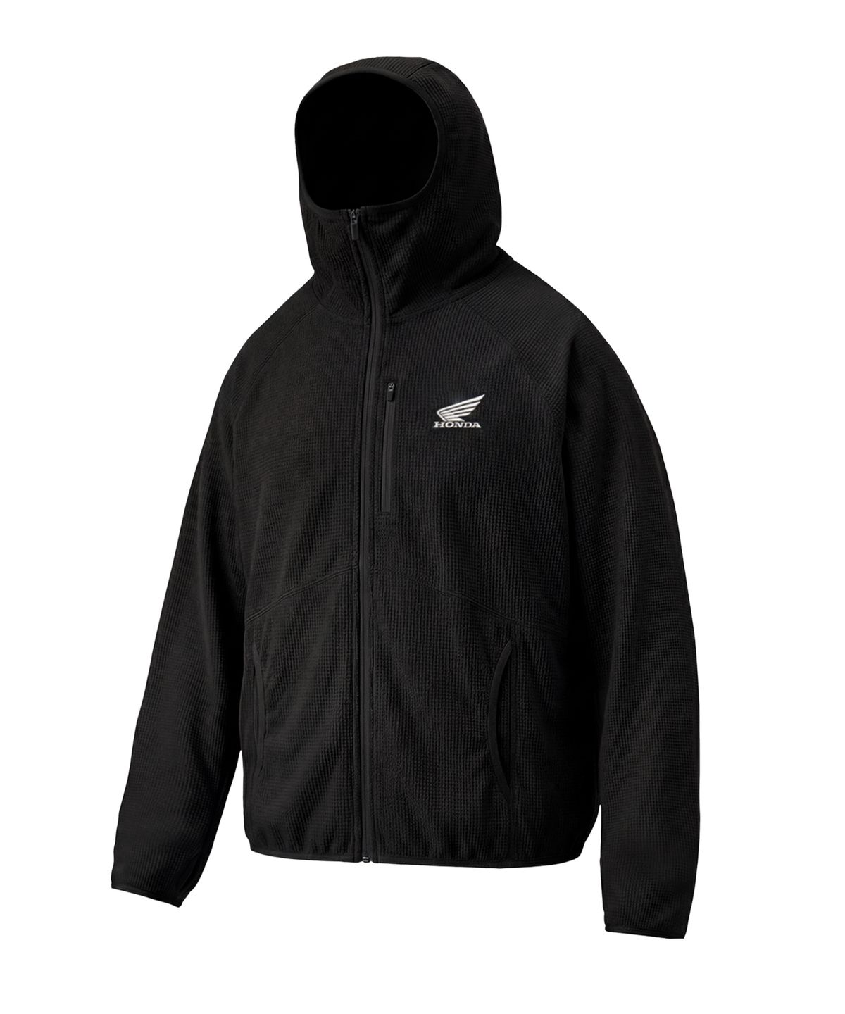 핍스 모터사이클(PHYPS MOTORCYCLE) H-Tech Grid Fleece Hoodie Zip-Up Black