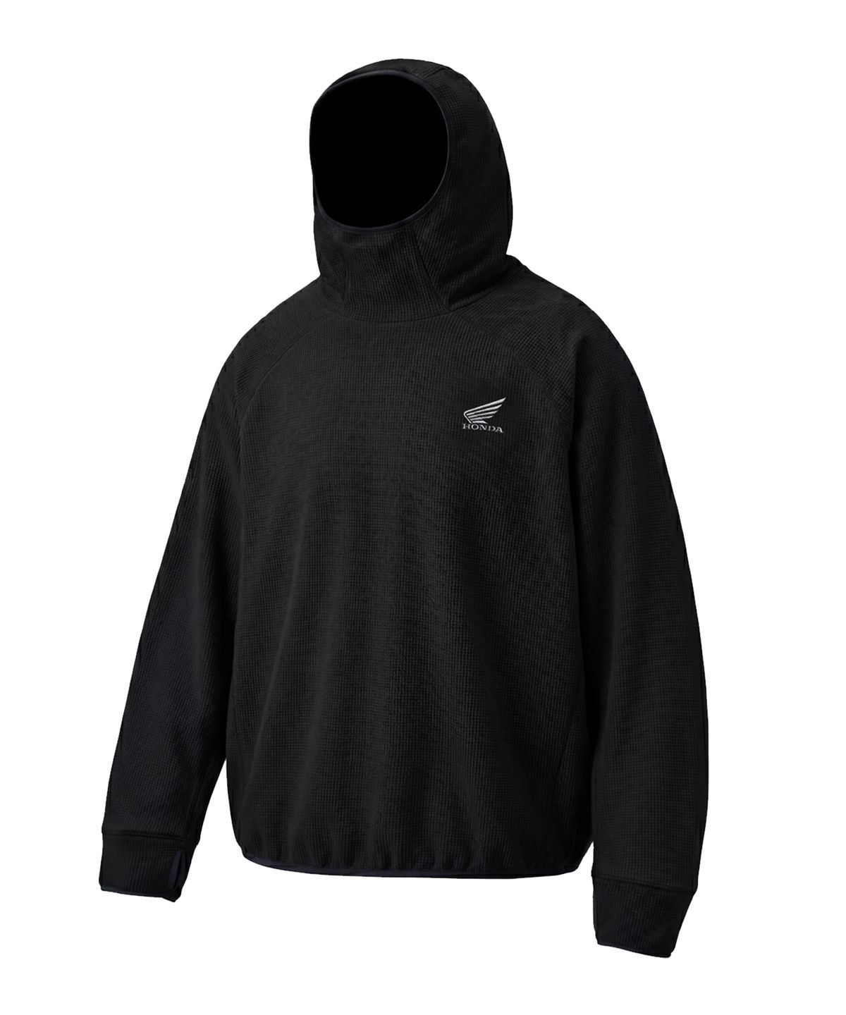 핍스 모터사이클(PHYPS MOTORCYCLE) H-Tech Waffle Back Pocket Hooded Long Sleeve Black