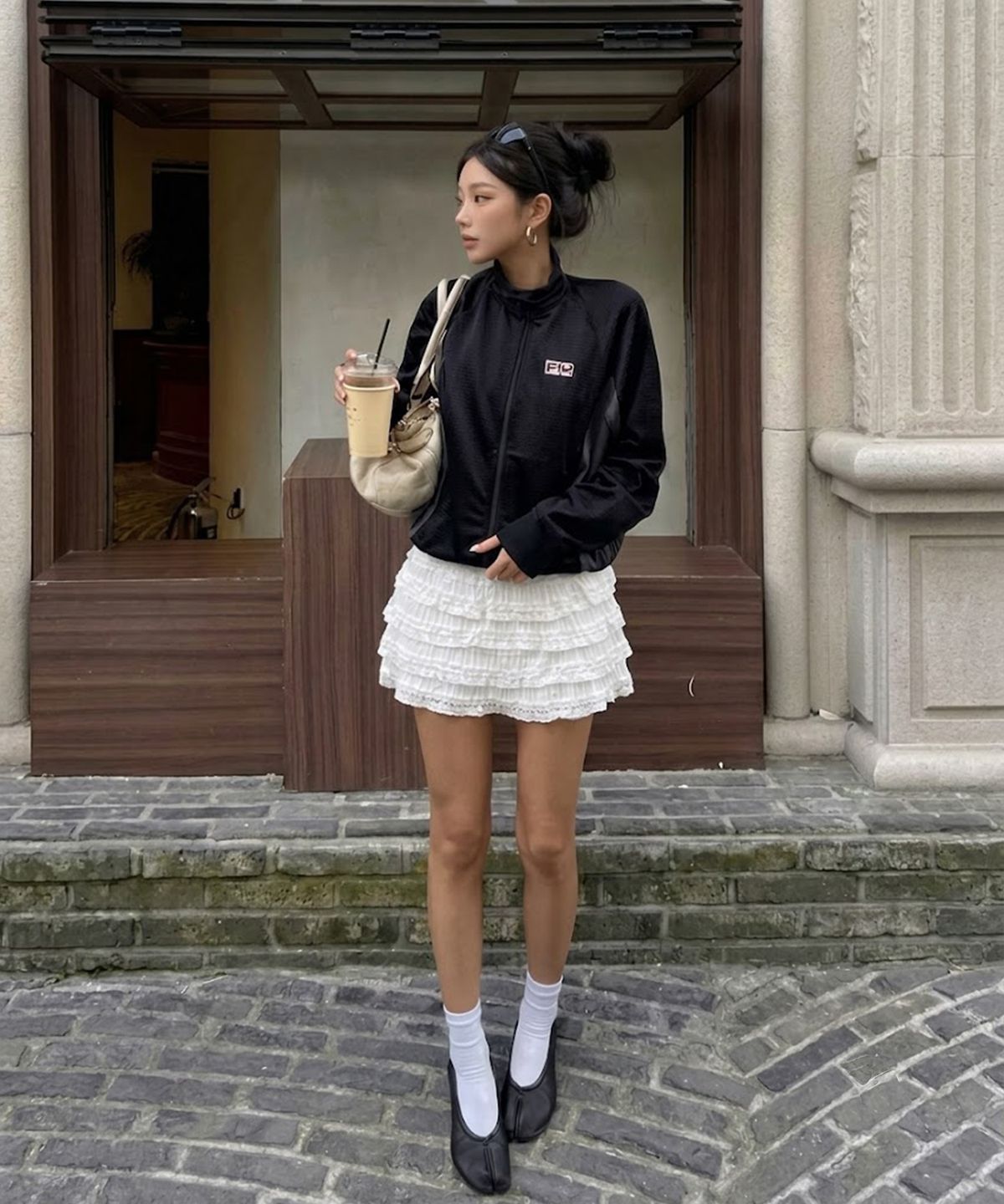 판도라핏(PANDORAFIT) Bloom Tiered Skirt (white)