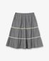 PATTERN TIERED SKIRT [CHARCOAL]