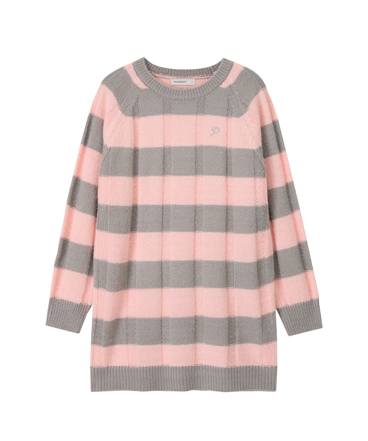 판도라핏(PANDORAFIT) Luna Stripe Knit Dress (melange gray)