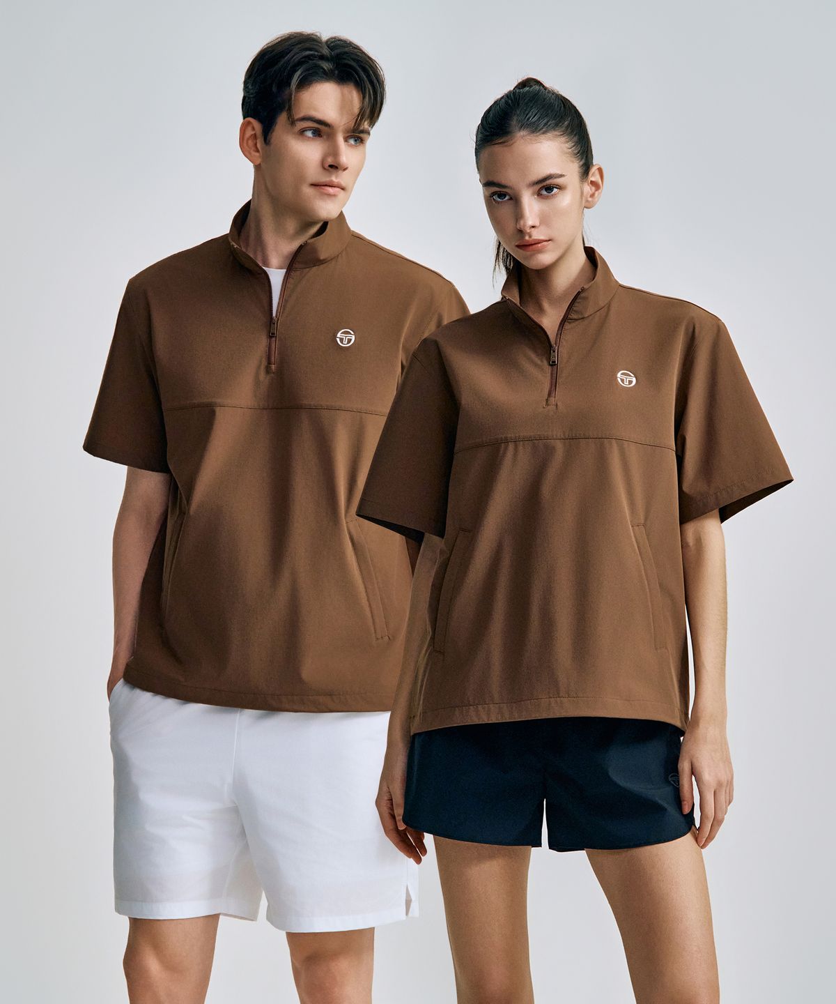 세르지오 타키니(SERGIO TACCHINI) U 프레쉬닷 반팔 아노락 (Brown)