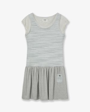 LAYERED TOP DRESS [GREY]
