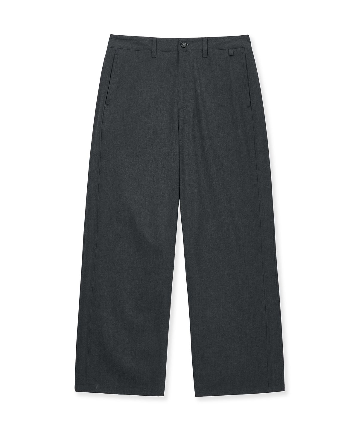 언지미크(UNGIMMICK) DRAPED DRESSER PANTS (CHARCOAL)