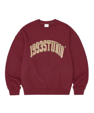 어센틱 아치 로고 스웨트셔츠_버건디