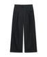 PLEATED WIDE CHINO PANTS (BLACK)