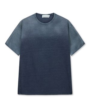 FADED RINGER T-SHIRT (INDIGO)