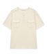 SHORT-SLEEVED WAFFLE HENLEY T-SHIRT (IVORY)