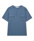SHORT-SLEEVED WAFFLE HENLEY T-SHIRT (BLUE)