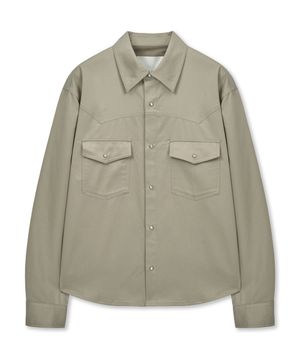 CROPPED WESTERN SHIRT (BEIGE)