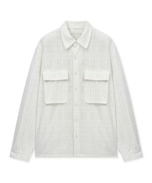 SHEER JACQUARD SHIRT (OFF WHITE)