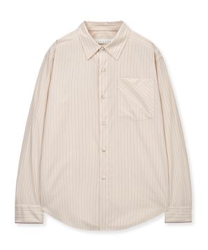 TAILORED MULTI STRIPE SHIRT (APRICOT)