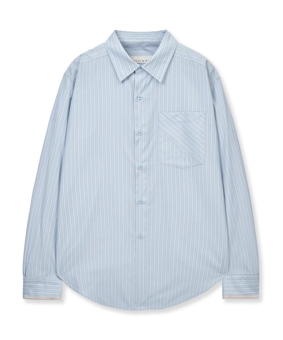 언지미크(UNGIMMICK) TAILORED MULTI STRIPE SHIRT (BLUE)