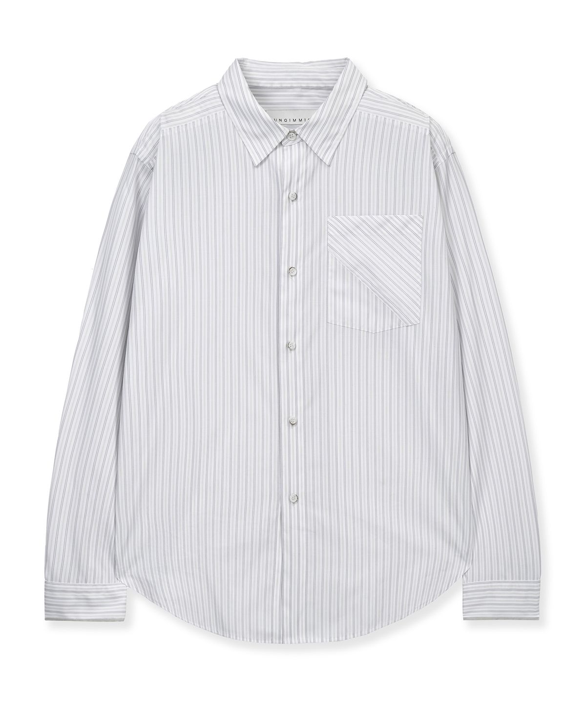 언지미크(UNGIMMICK) TAILORED MULTI STRIPE SHIRT (WHITE)