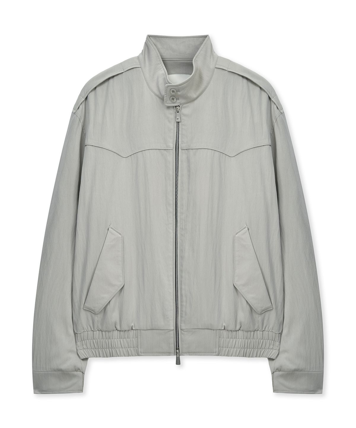 언지미크(UNGIMMICK) AIRY HARRINGTON JACKET (GRAY)